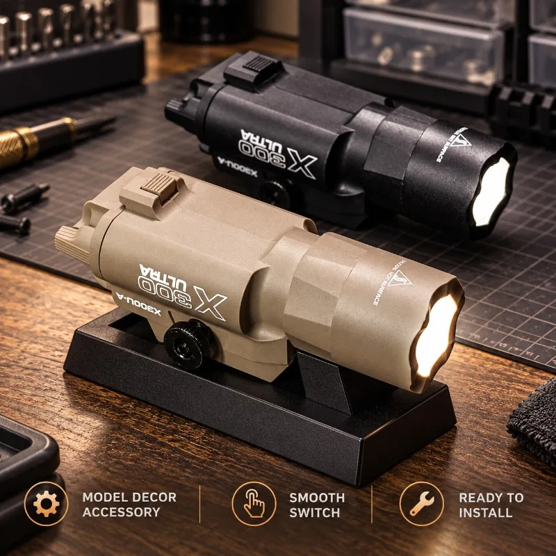 20-21mm Rail Compatible Hobby Model Kit X300U, Nylon Bright Rail Mounted Torch Light