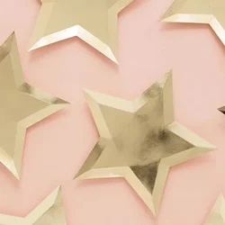 8Pcs Star Paper Plates Party Decoration Disposable Tableware for Dinner Cakes Birthday Wedding Party Supplies