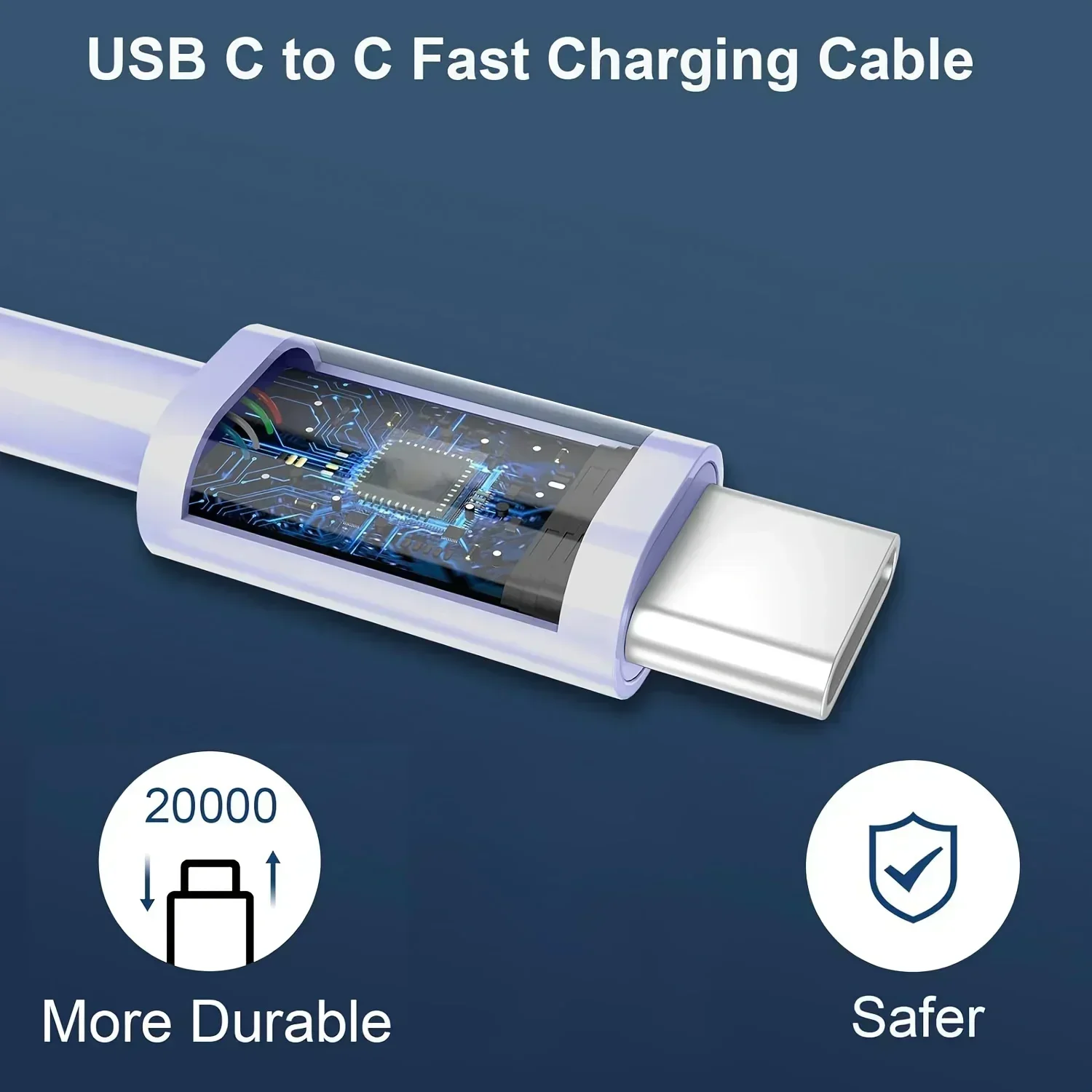 Bloque de carga rápida USB C 40WDual y Cable tipo C a C de 6 pies de largo para IPhone 15/15 Pro Max/15 Plus/12,9/11 pulgadas/aire/Mini/4