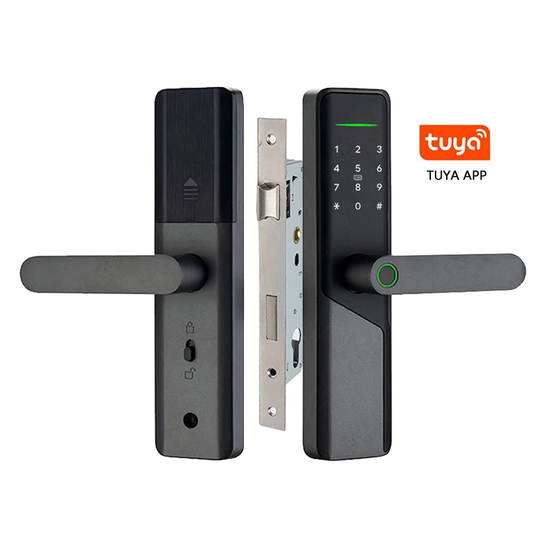 TIAGO T3 TUYA WIFI Mobile Phone Remote Unlock Fingerprint Magnetic Card Password Key Temporary Password Smart Door Lock