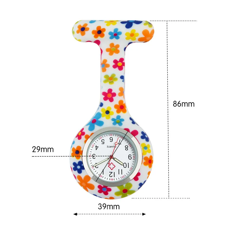 Nurse watch Nursing material Gift Accessory silicone brooch fob pocket Clock Doctor hospital Medical pendant Clip Dropshipping