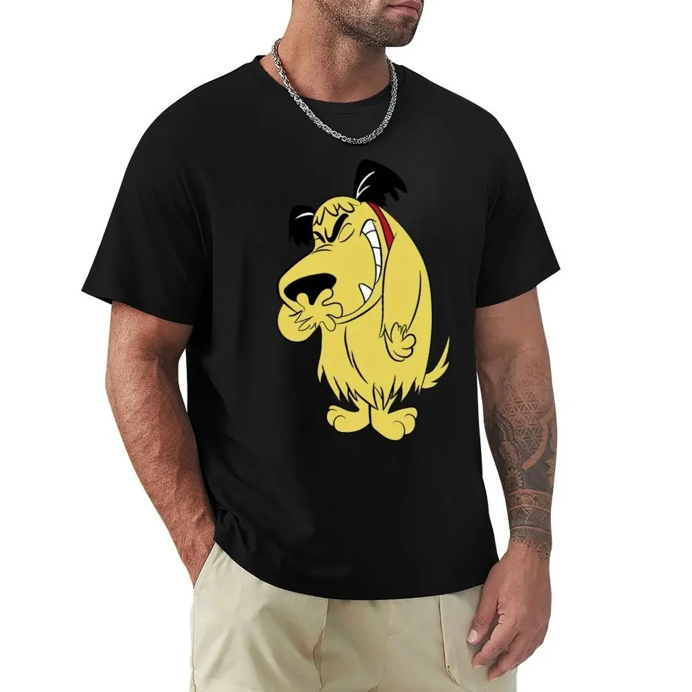 Laughing Muttley Funny Dog T Shirt Harajuku Short Sleeve T-shirt 100% Cotton Graphics Tshirt Tops