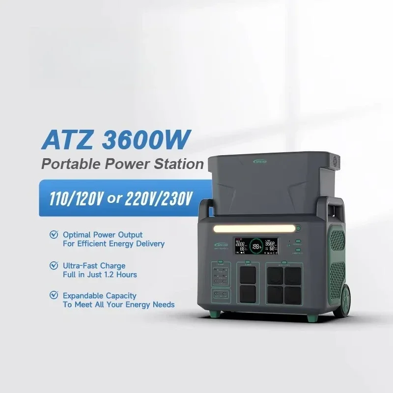 

Портативная солнечная электростанция мощностью 3 кВт, бытовая система хранения энергии с контроллером MPPT, источник аварийного питания 3600 Вт