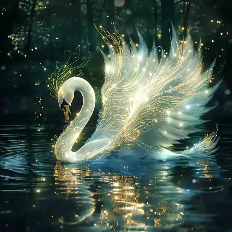 

Elegant Swan 5D Diamond Painting Full Diamond Art Embroidery Hotel Office Living Room Home Decor DIY Diamond Cross Stitch Kits