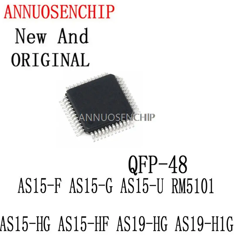 5PCS New And Original QFP AS15F LQFP AS15 QFP-48 AS15-F AS15-G AS15-U RM5101 AS15-HG AS15-HF AS19-HG AS19-H1G