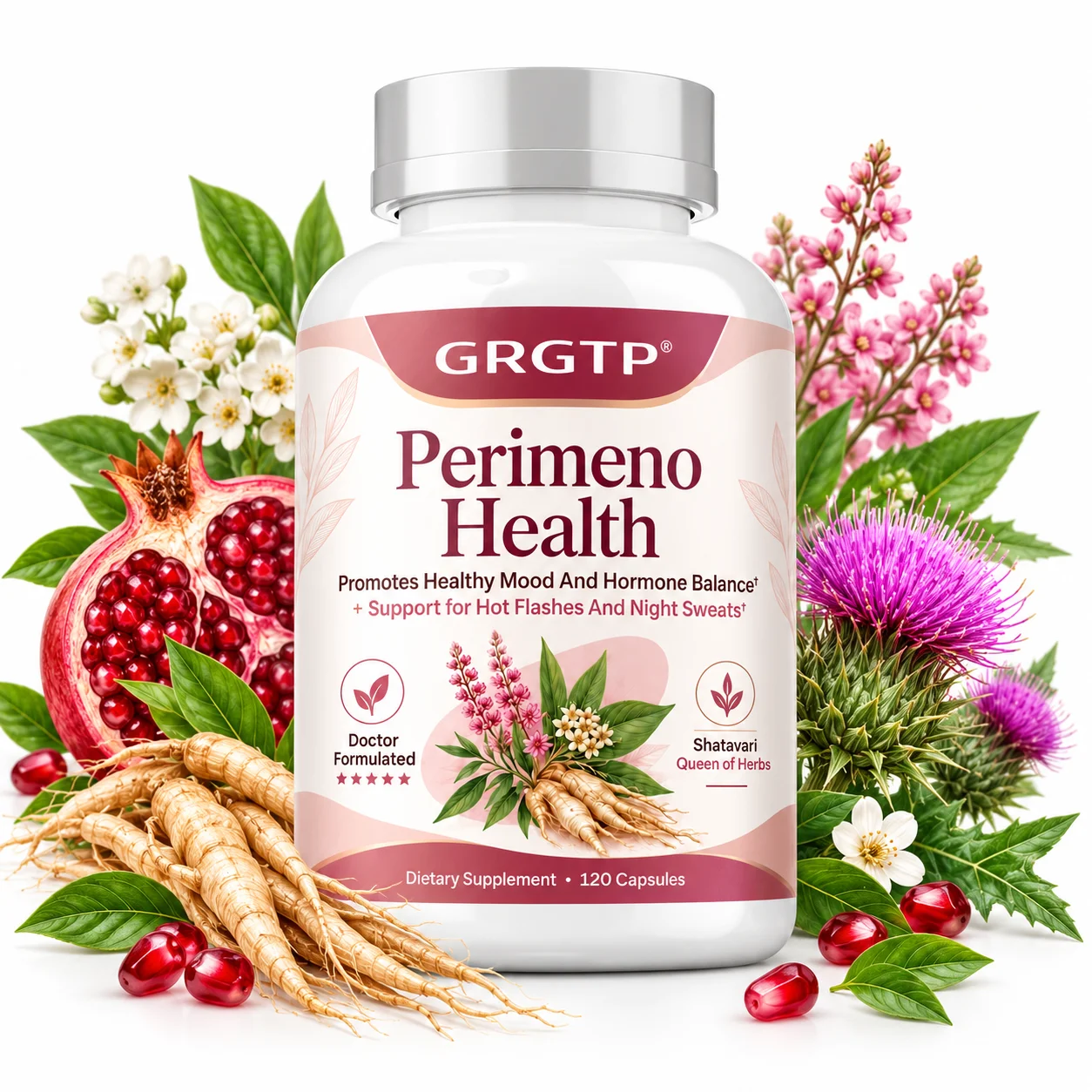 Perimeno Health Supplement - Hormone Balance, Improve Mood, Support for Hot Flashes And Night Sweats,Improve Vitality & Immunity