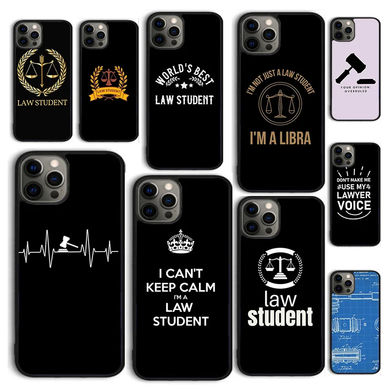 Autumu Law Student Lawyer Judge Phone Case Cover for iPhone 16 15 12 mini 11 13 14 Pro Max SE 2020 Apple 6S 7 8 Plus Coque