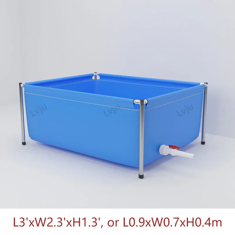 Customized Durable Outdoor PVC Tarpaulin Tanks For Fish Farming Pond With Framework