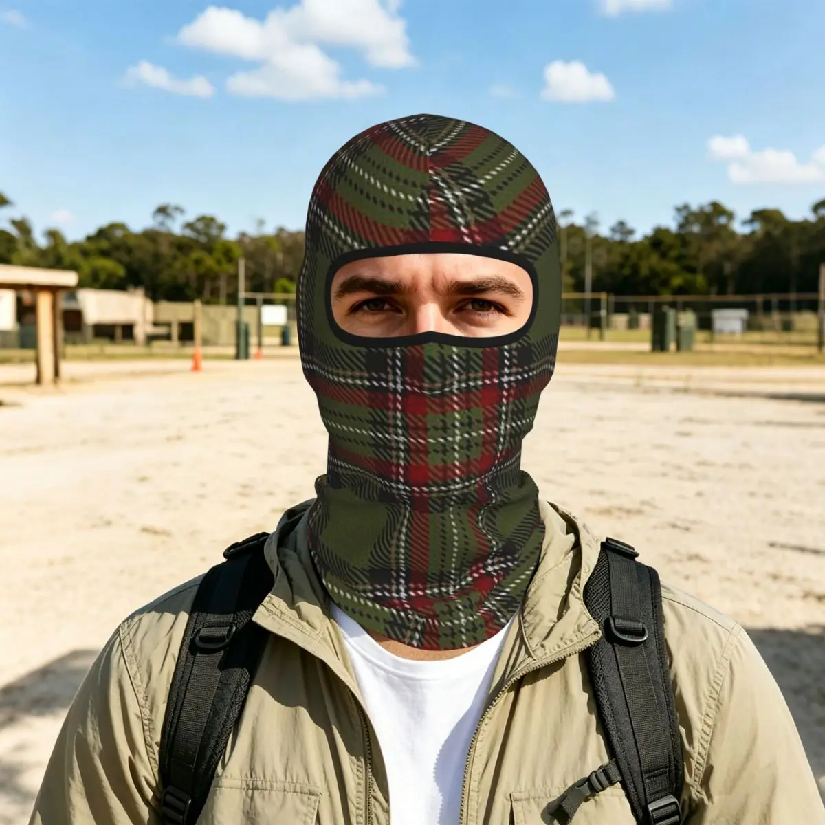 Classic Scottish Clan Tartan Plaid Breathable Thin Balaclava Full Face Mask Sun Protection Neck Gaiter For Motorcycle Outdoor