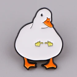 Cute Duck Enamel Pins Women's Brooches Funny Lapel Pins Badge on Backpack Costume Accessories Animal Jewelry Gifts for Friends