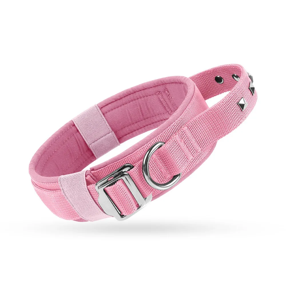 

Durable Adjustable Dog Training Collar Breathable Heavy Duty Dog Rivet Collar Metal Buckle Dog Neck Collar Training Accessories