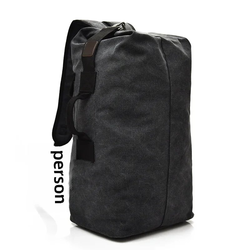 retro Bucket Bag 2023 New Outdoor casual Backpack Large Capacity Vertical Boys and Girls Travel Backpack