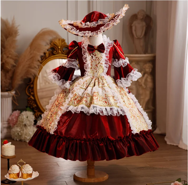 

Halloween Lolita French Children's Court Dress Princess Performance Dance Costume