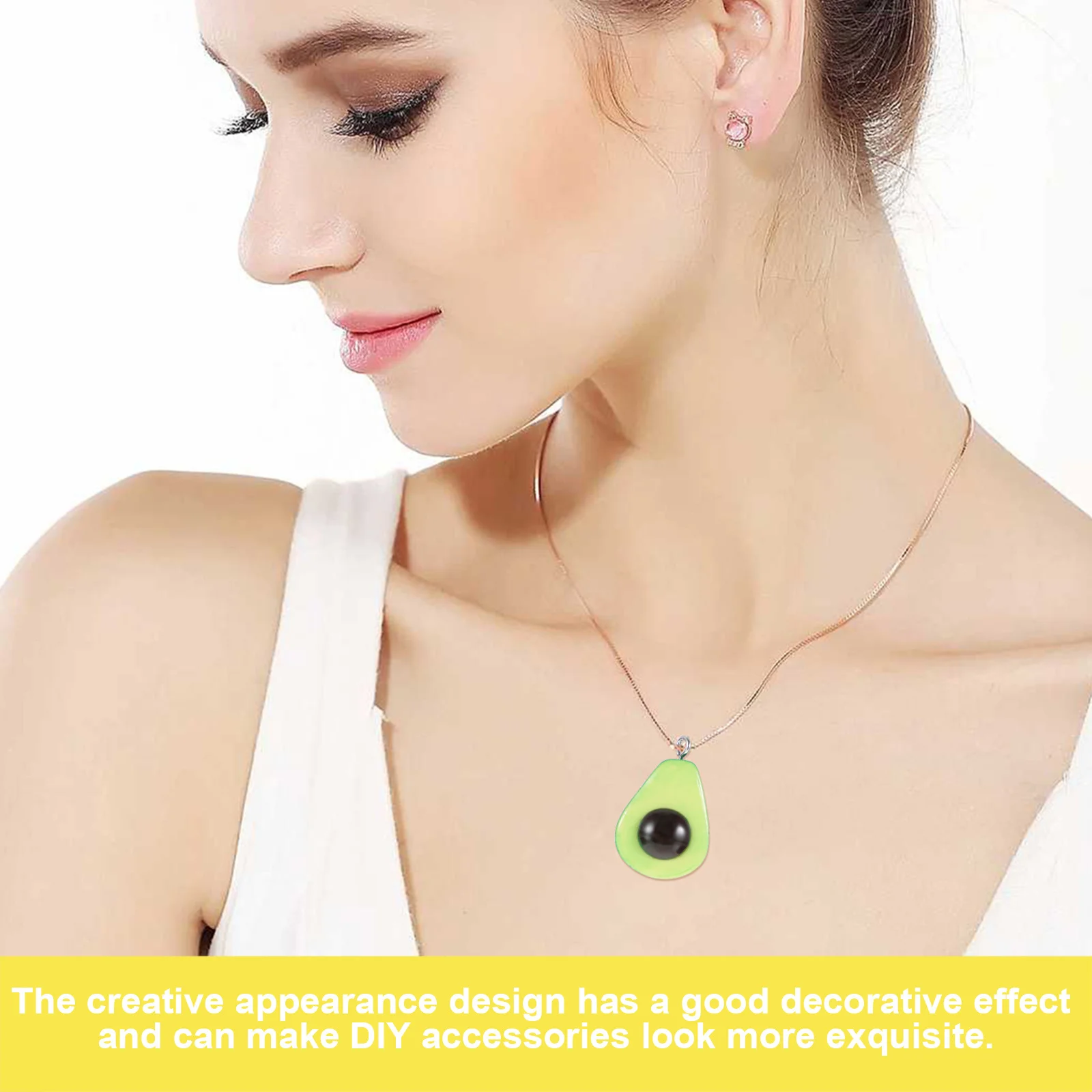 

20Pcs Avocado Pendant Charms Creative DIY Jewelry Making Bracelet Necklace Craft Accessories for Decoration Gift