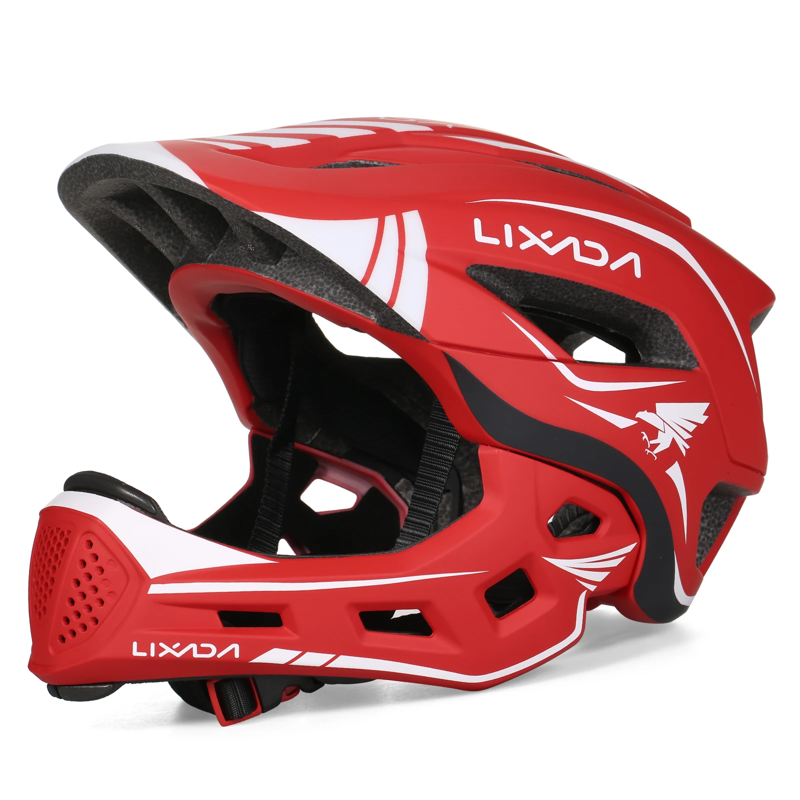Afneembare volledige helm voor kinderen, geschikt voor sport, fietsen, skateboarden en rollerskaten, als beschermende helm.