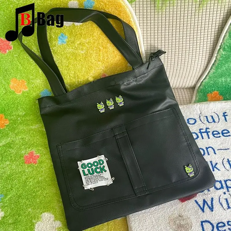 Y2k borsa da donna retrò divertimento infantile Alien Gothic Harajuku borsa a tracolla minimalista Punk pendolare di grande capacità