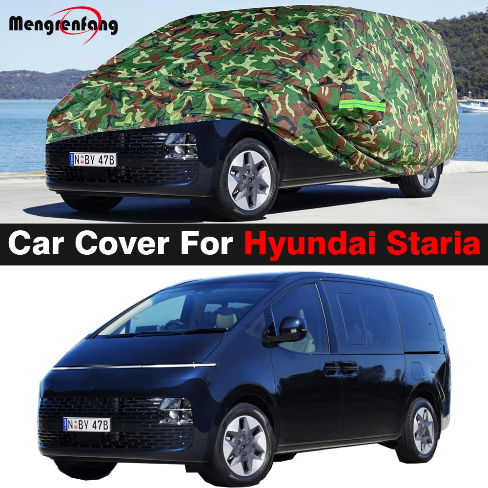 Camouflage Car Cover Waterproof Anti UV Sun Rain Snow Ice Resistant Windproof Auto Cover For Hyundai Staria 2021-2025