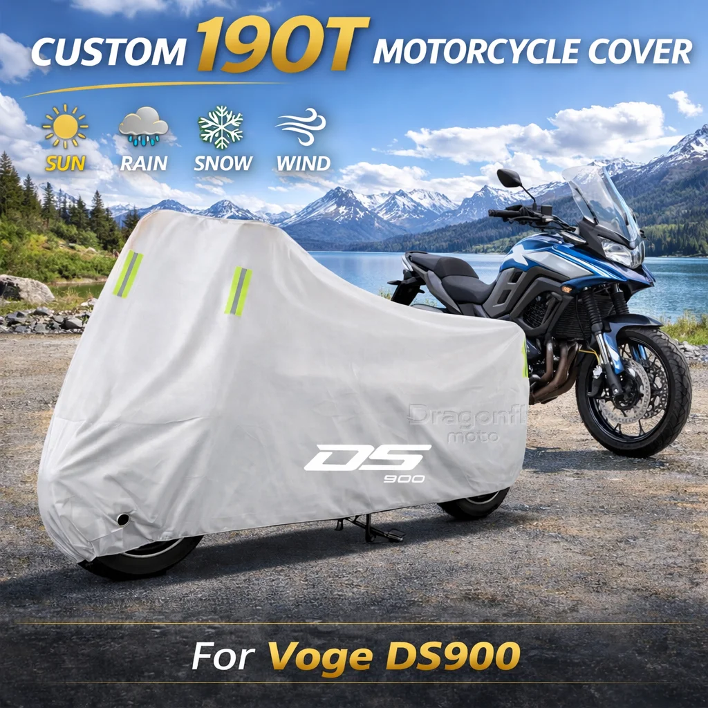 

For Voge DSX 900 DS900X 900 DSX 2024 Motorcycle Cover Silver Waterproof UV Rain Dust Sun Outdoor Indoor Protector