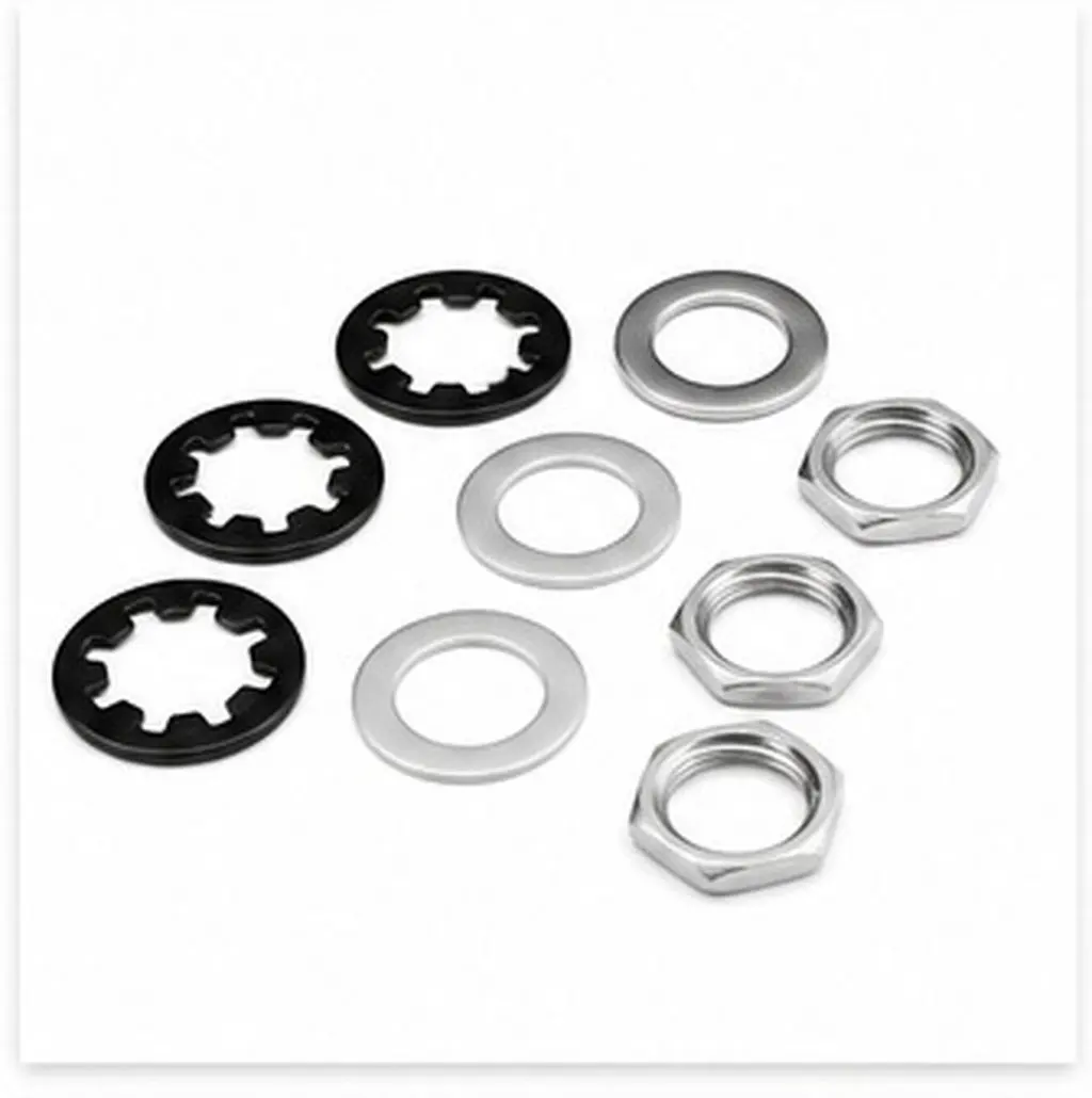4Set Electric Guitar Nut Washer Kit Potentiometer Jack Socket Nut Star Washer DIY Replacement Repair Parts Guitar Accessories