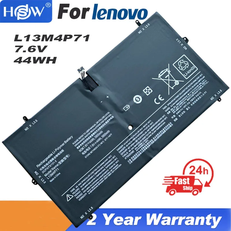 

7.6V 44Wh New Original L13M4P71 Laptop Battery for Lenovo YOGA 3 PRO L14S4P71 1370 Pro-5Y71 Pro-I5Y51 Pro-I5Y70 Pro-I5Y71