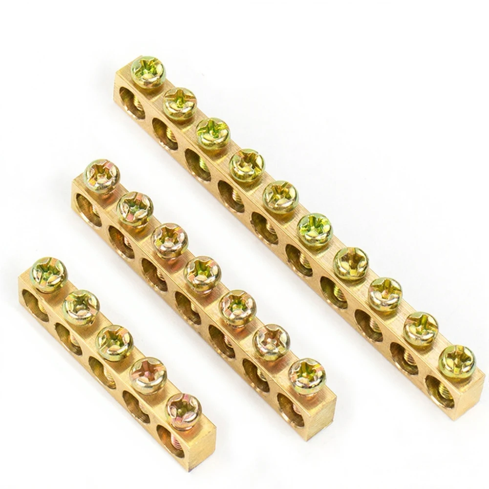 Wiring Terminal Copper Busbar Electrical Installations Solid Copper Construction Multi-port Wiring Support For Electrical Panels