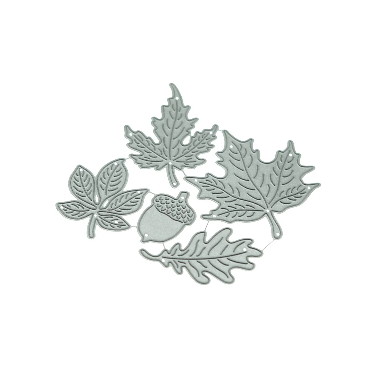 Metal Die Cuts Multi Leaves Maple Leaf Oak Acorn Pattern Cutting Stencil Handcraft Clipart Craft Paper Card Decorating Cutter