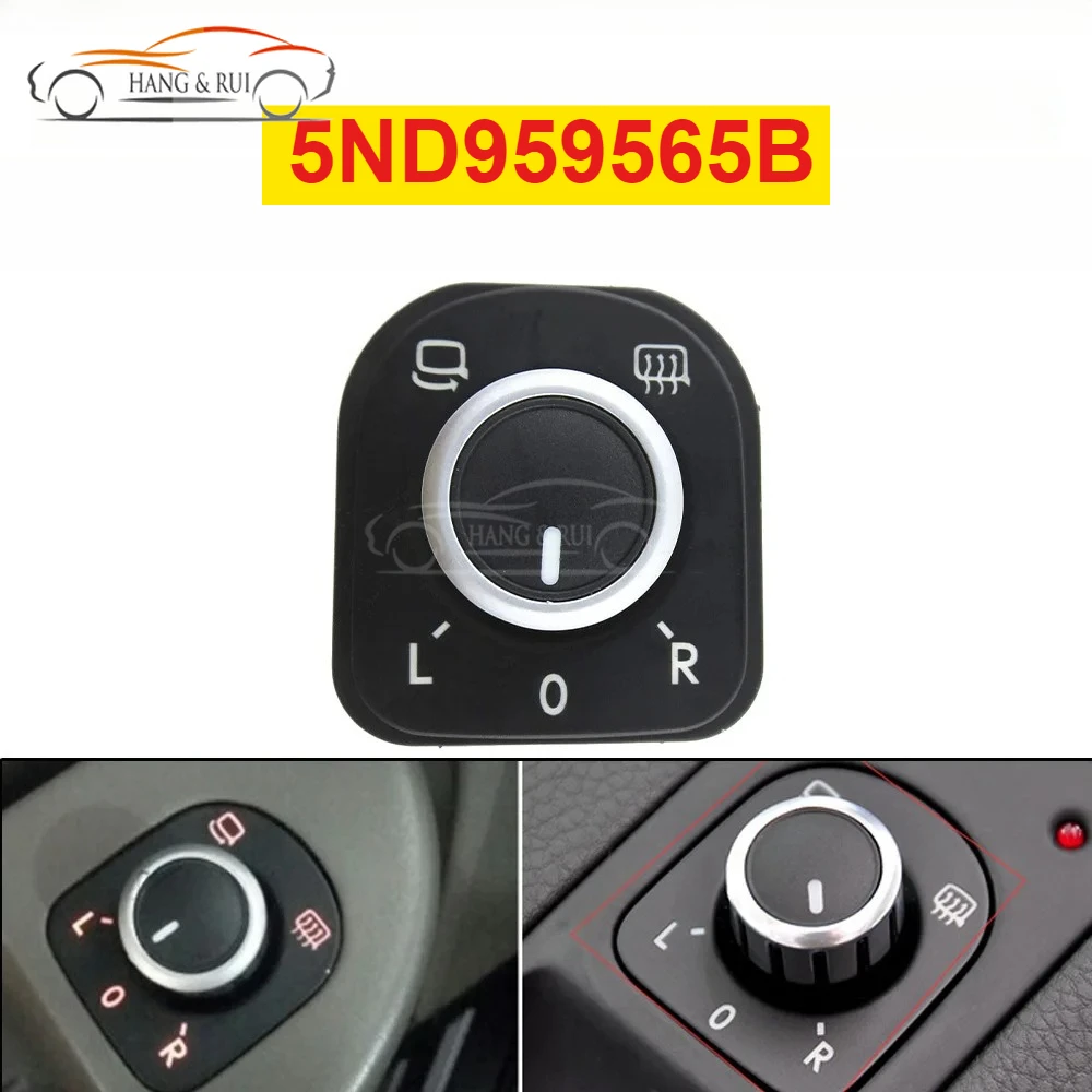 

5ND959565A 5ND959565B For VW Jetta Golf Mk5 Mk6 Mirror Control Switch Adjust Knob For Volkswagen Tiguan CC Passat B6 Eos R32