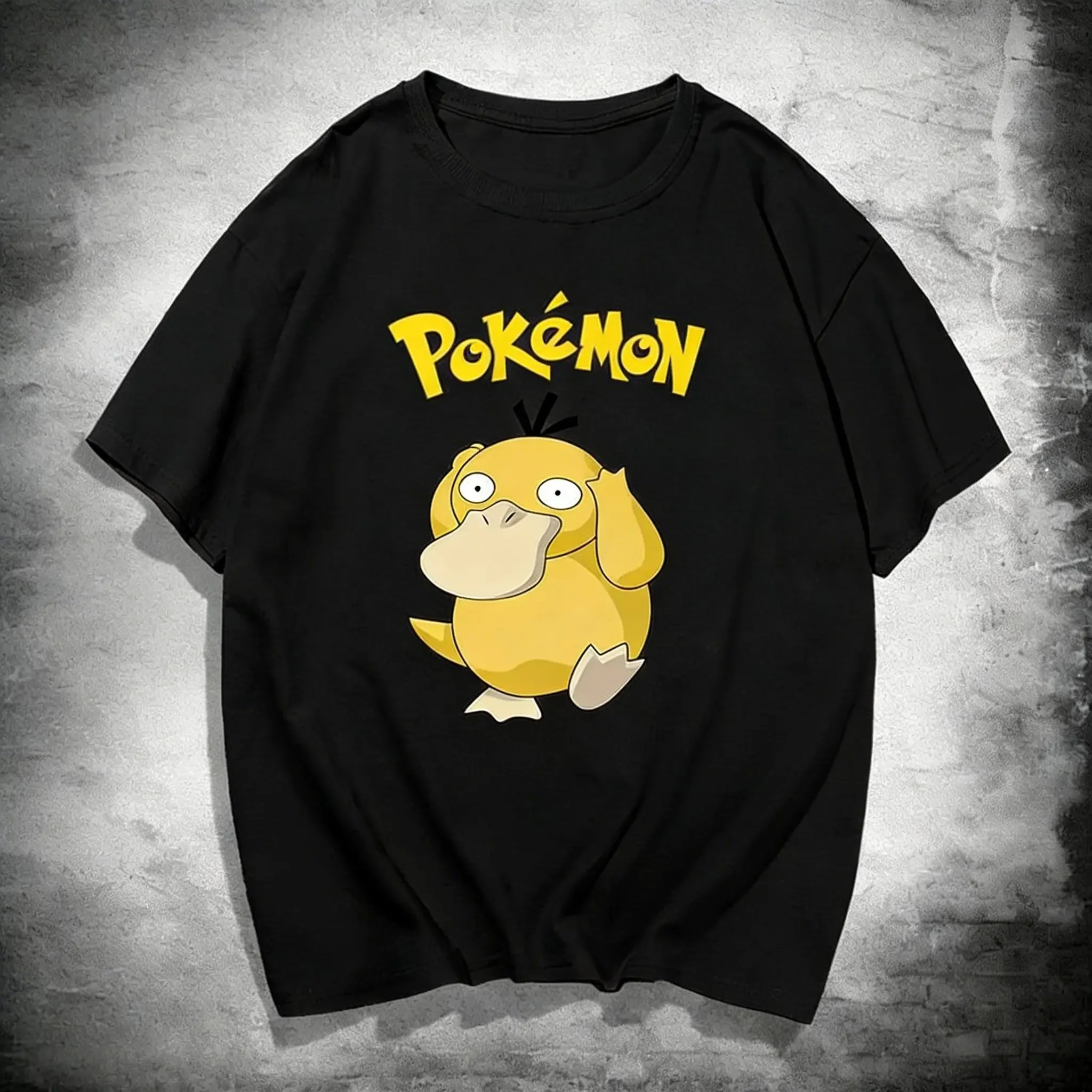 Unisex Oversized Pokemon Psyduck T Shirt Man Kids 2026 Summer Y2k Short Sleeve Tee Tops Streetwear Casual Parent-child Clothing view 2