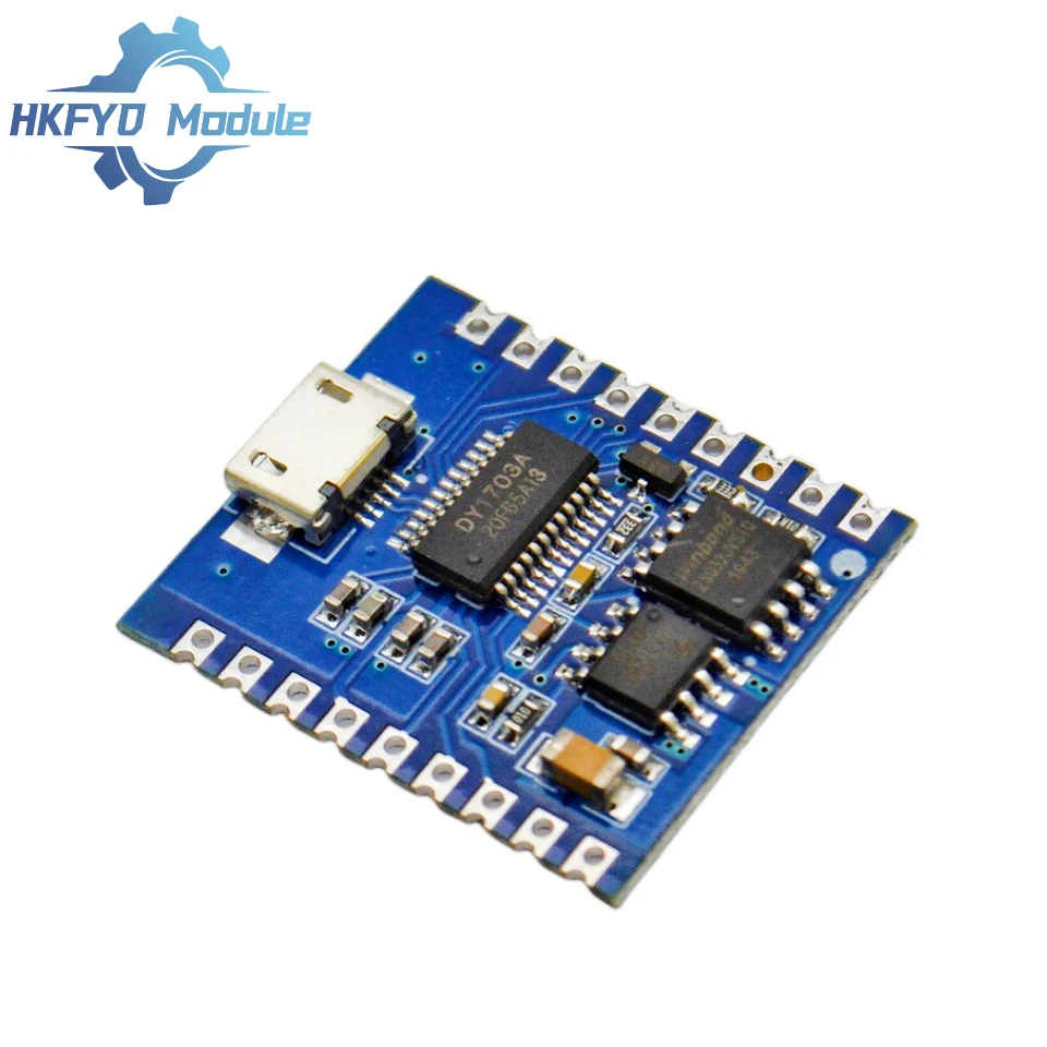 Moduł odtwarzacza MP3 1-10 szt. Moduł głosowy 4MB Odtwarzanie głosu Trigger IO Sterowanie portem szeregowym Pobieranie USB Flash DY-SV17F