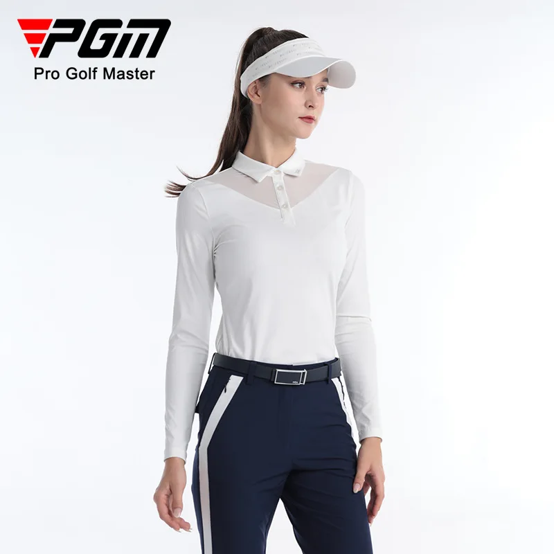 

PGM Women's Golf Shirts Sports Fabrics Long Sleeve Golf Trainning T Shirts Soft and Comfortable Golf Women's Clothing YF610