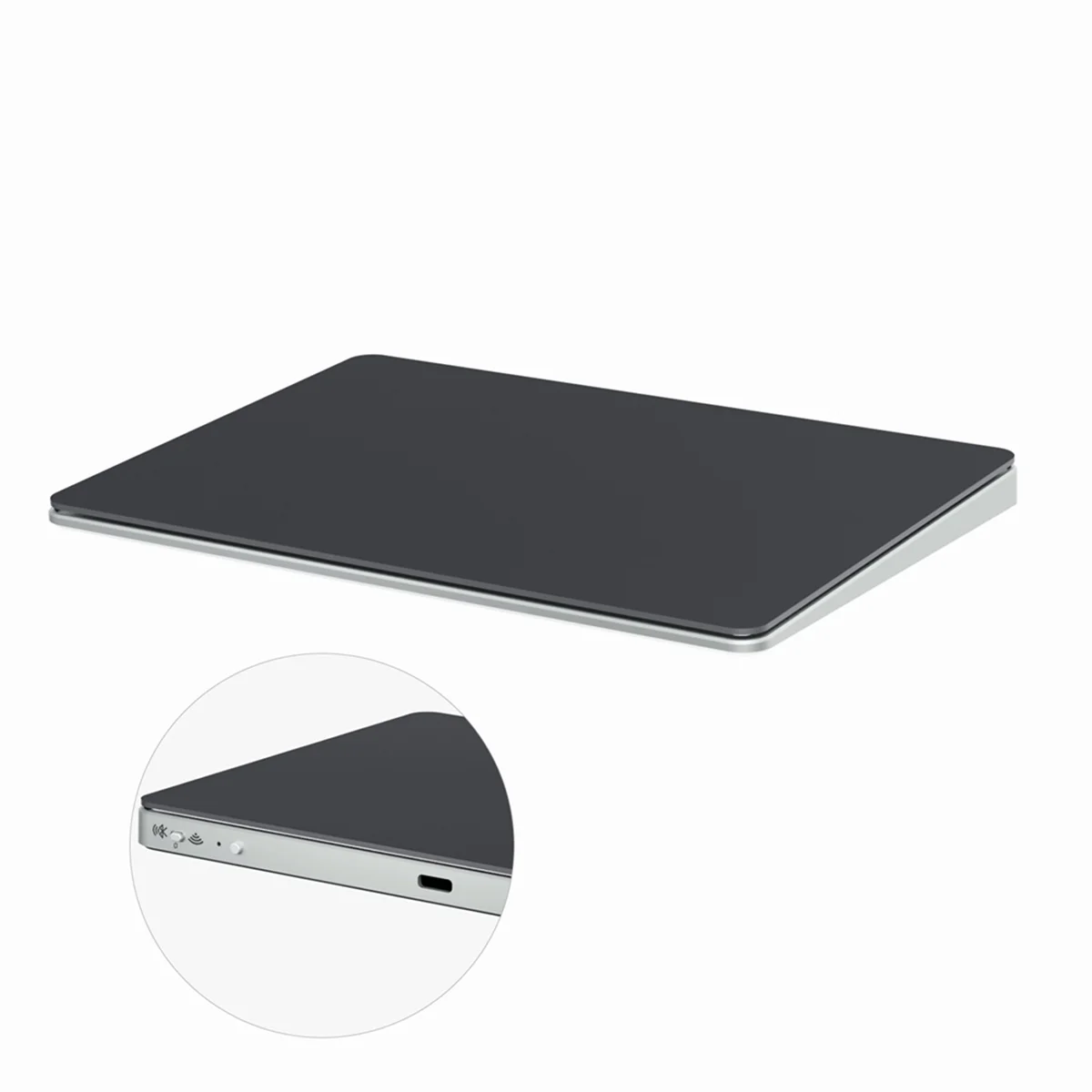 Touchpad Bluetooth multifungsi, Trackpad gerakan dapat diisi ulang, Touchpad nirkabel untuk Laptop IPad IOS Mac, HITAM