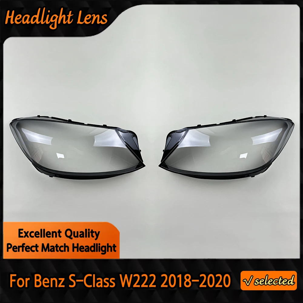 

Headlamp Cover Headlight Shell Lens Plexiglass Transparent Lampshade For Benz S-Class W222 S320 S400 S500 S600 2018 2019 2020