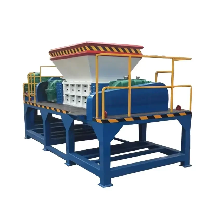 Tyre Shredder Machine Rubber Tile Recycling Tire Production Line Crusher Metal Plastic Shredder Machine Tire Recycling Machine