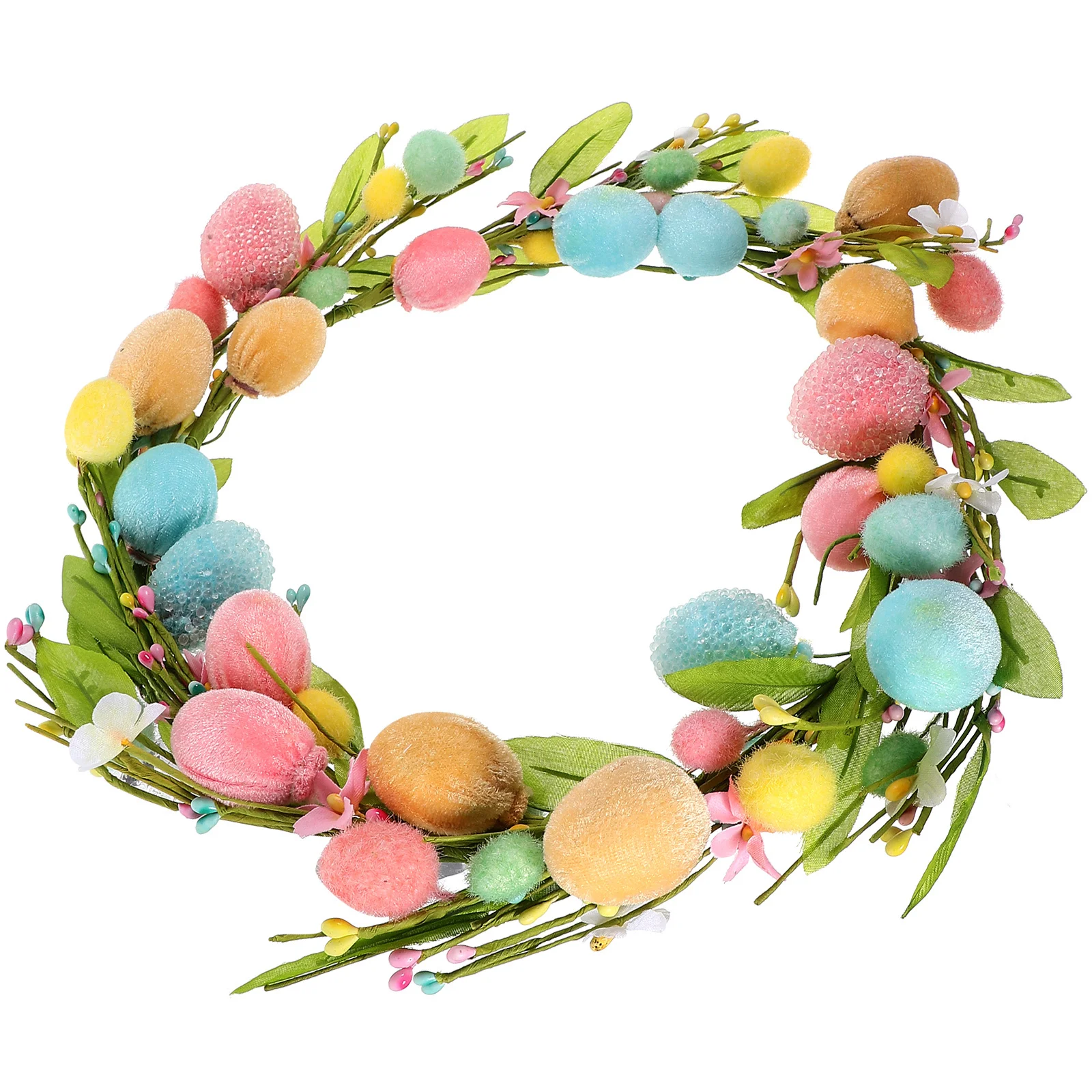

Easter Egg Wreath Decorative Front Door Wall Hanging Spring Garland Exquisite Craftsmanship Long Service Life Easter Wreath