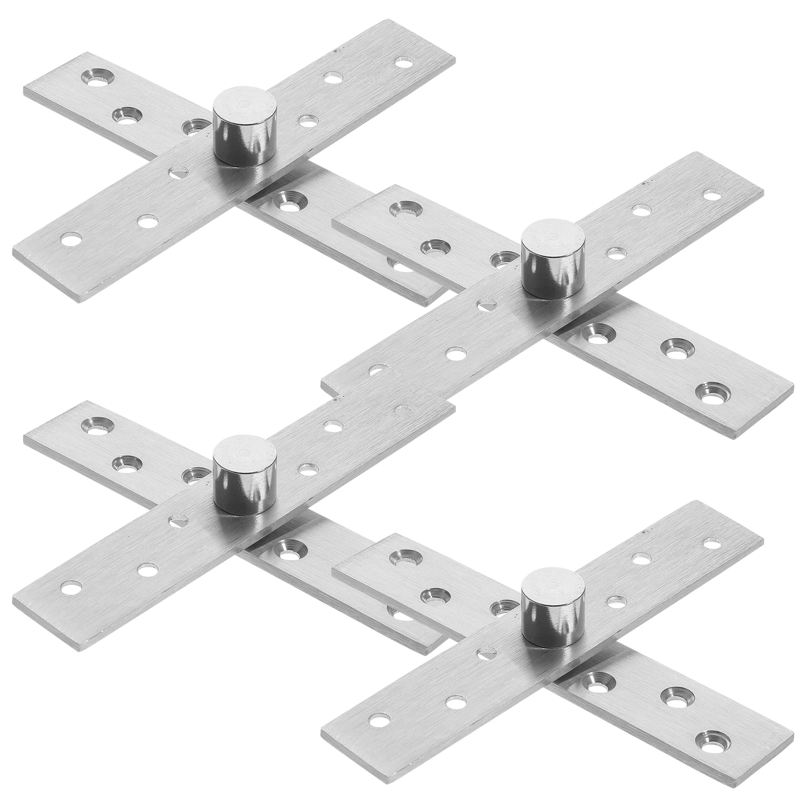 

4pcs Pivot Rotatable Shaft Hinge Hidden Door Hinge For Secret Cabinet Aluminum Wooden Doors Durable Connector