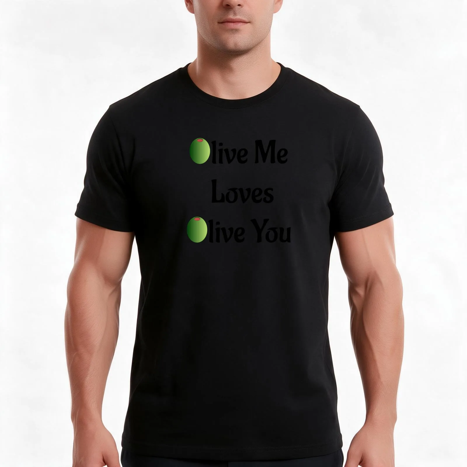 Olive Me! Loves, Olive You! T-Shirt Summer Casual Cotton Tee, Unisex Men Women