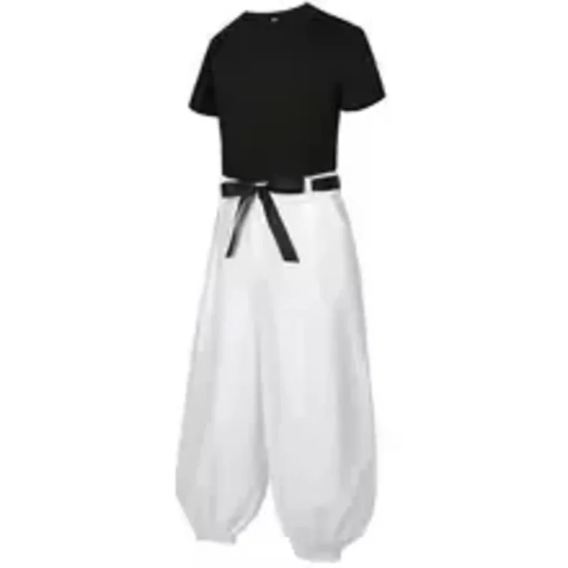 Jujutsu JJK Manga Anime Fushiguro Toji Satoru Gojo Cosplay Costume Wig T-shirt Pants Rose Net Halloween Christmasx;8's,6; - view 6