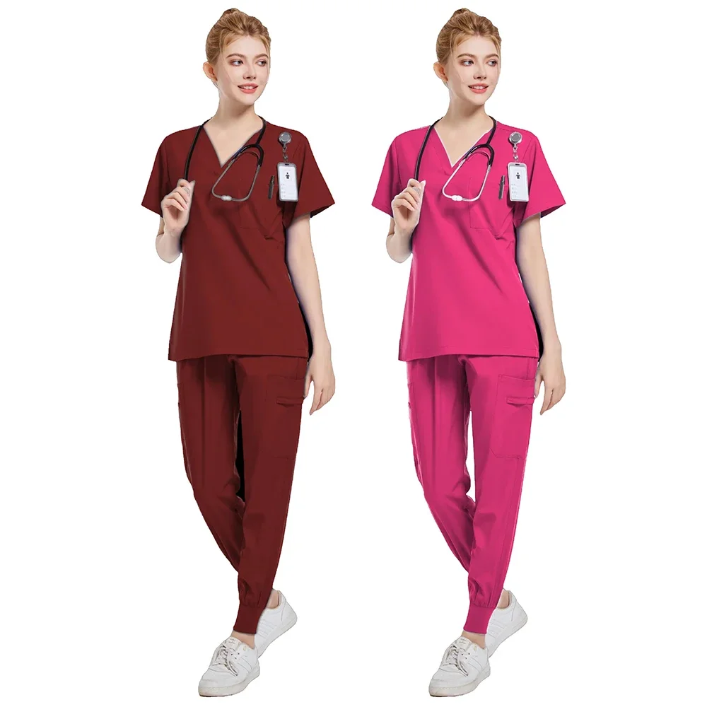 زي نسائي للتمريض متعدد الألوان ، التجميل ، وزرة صالون الأظافر ، عيادة الحيوانات الأليفة ، زي تنظيف ، ملحقات الممرضات ، بيع بالجملة