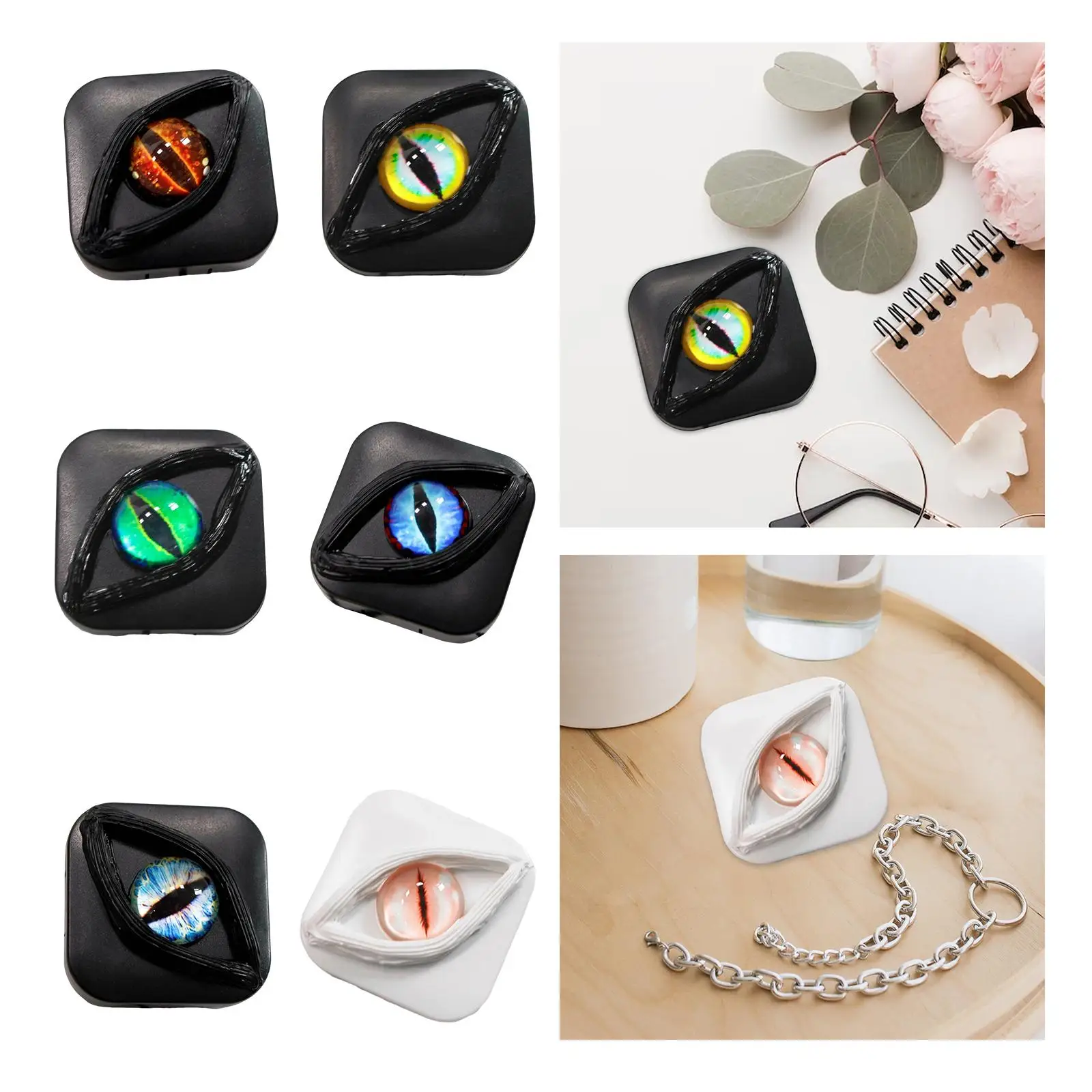 Daily Contact Lens Container Portable Leakproof ABS Plastic for Pocket Backpack Car Storage
