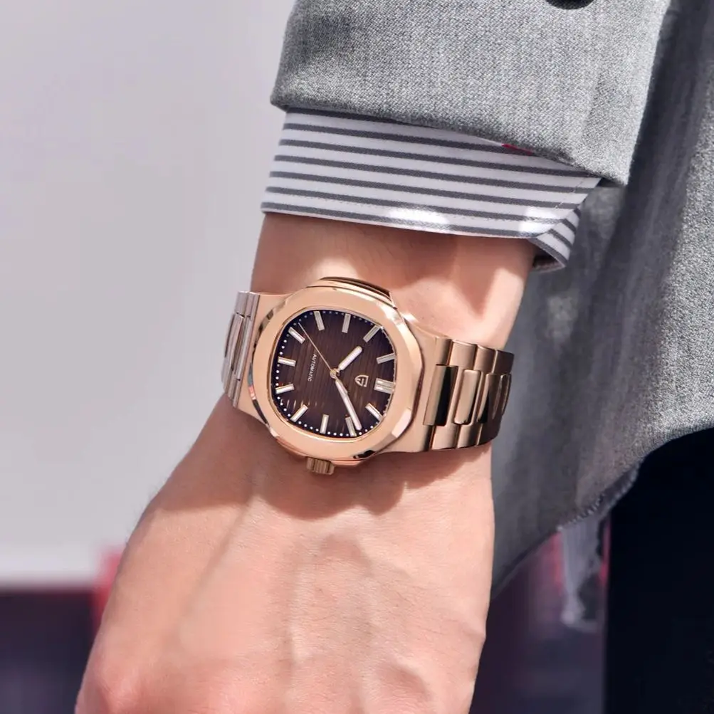 PAGANI DESIGN Men's Watches 2025 New Luxury Rose Gold Automatic Watch Men Sapphire crystal Waterproof Mechanical Wrist Watch Men image 2