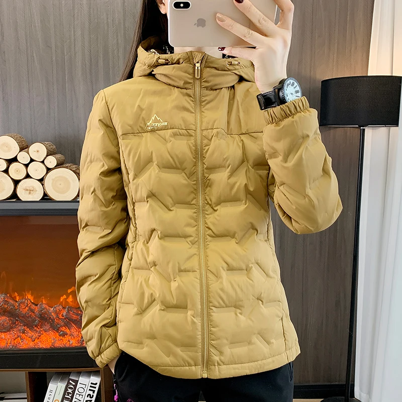 Water and Wind-Resistant Down Jackets Women Winter Hoodies Outdoor Hiking Climbing Skiing Casual Thick Warm Coat Female 90% Down