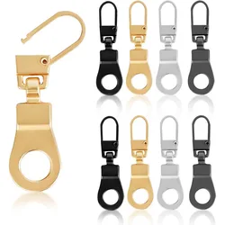 5PCS Metal Zip Pull Replacement Zipper Sliders Detachable Zipper Tab Repair for Clothing Backpacks Repair Sewing Accessories