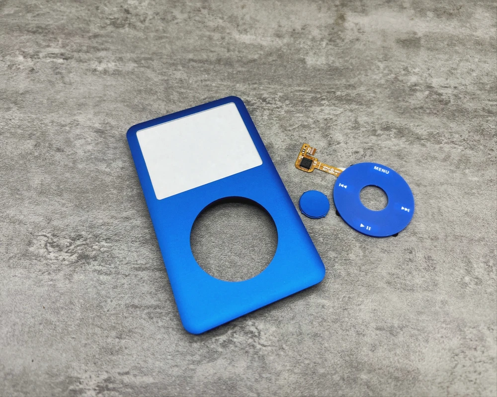 Blue Front Faceplate Back Case Housing ClickWheel Center Button Bezel For iPod 6th 7th Classic 80GB 120GB 160GB