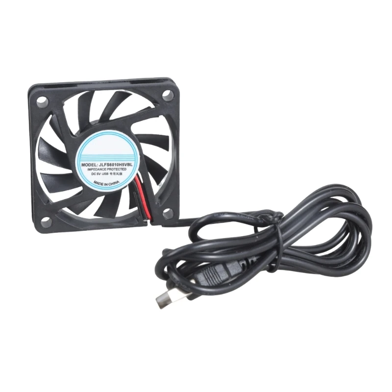 Q22A 60X10Mm USB 5V Casing Kipas Komputer Pendingin untuk Penerima Router Server PC