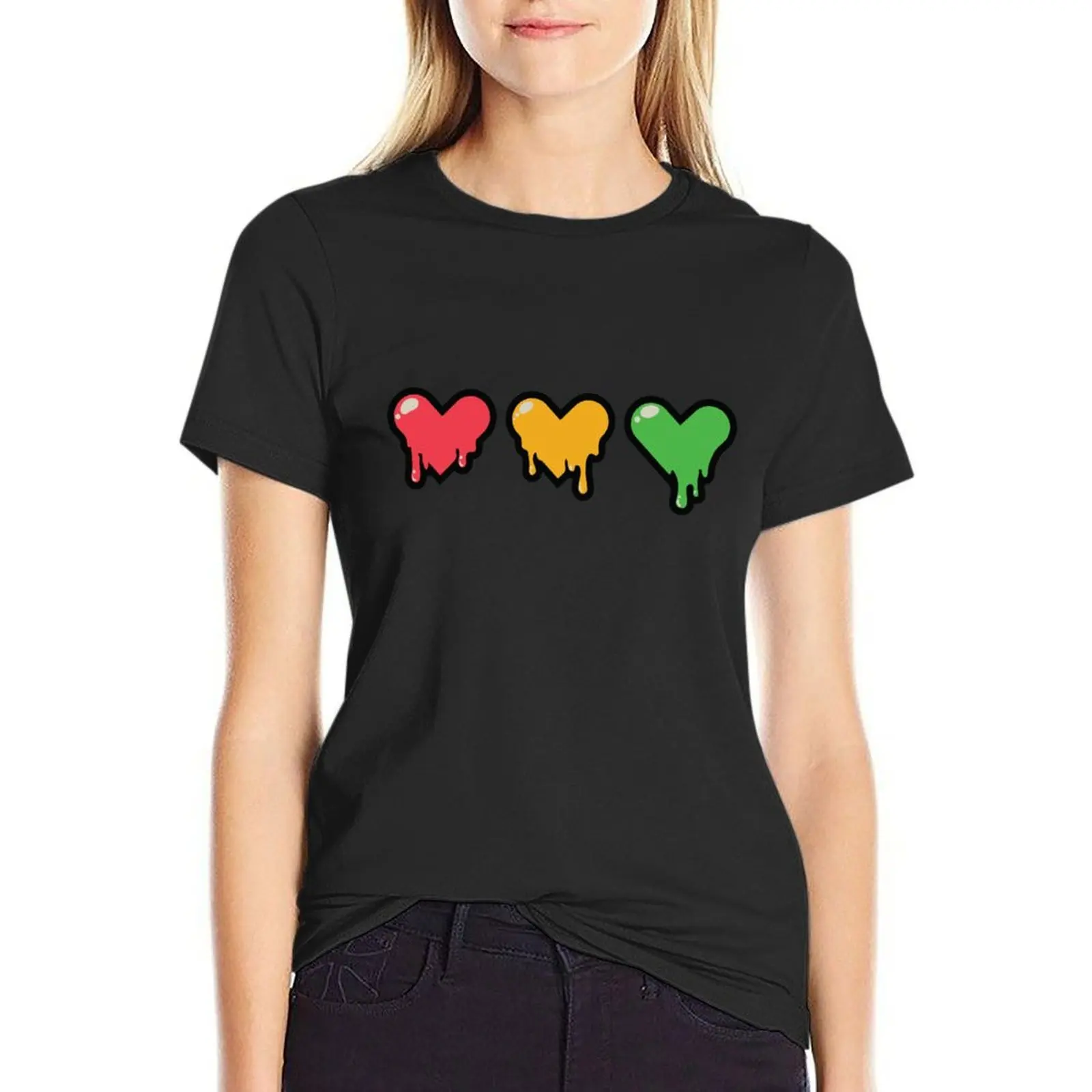 secret life merch heart drip T-Shirt Female clothing quick drying Women tops