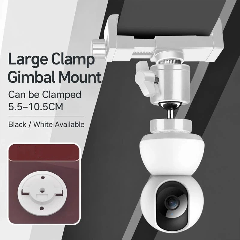 1Set 360° Rotation No Punching Clip Mount Webcam Stand For Camera Monitor Camera Holder Home Mounting