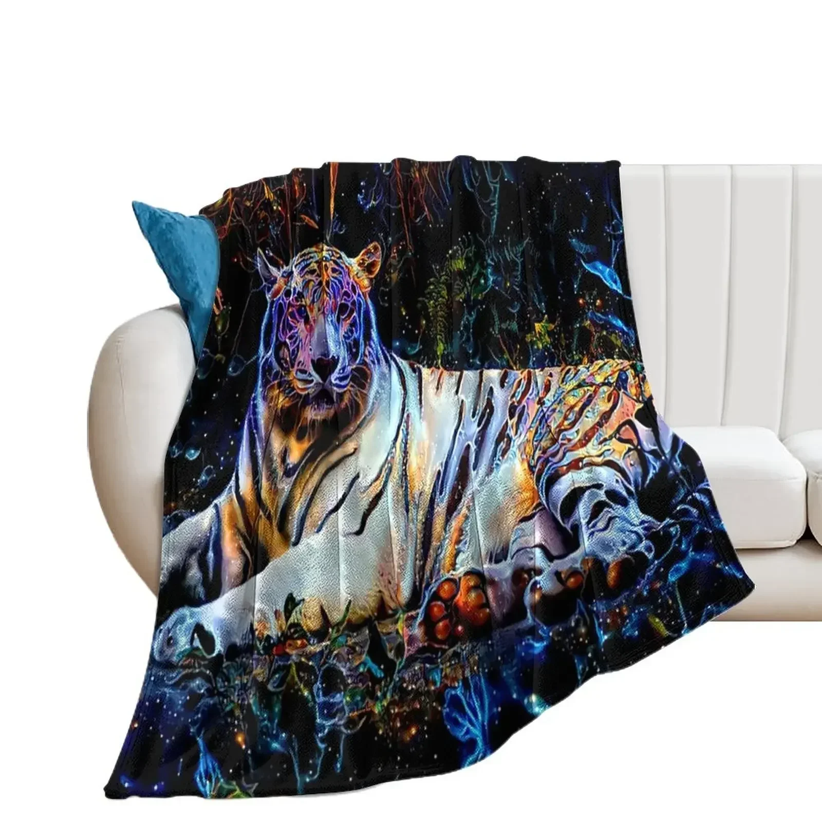 

Dreams of a Celestial Tiger Throw Blanket christmas gifts decorative Blankets