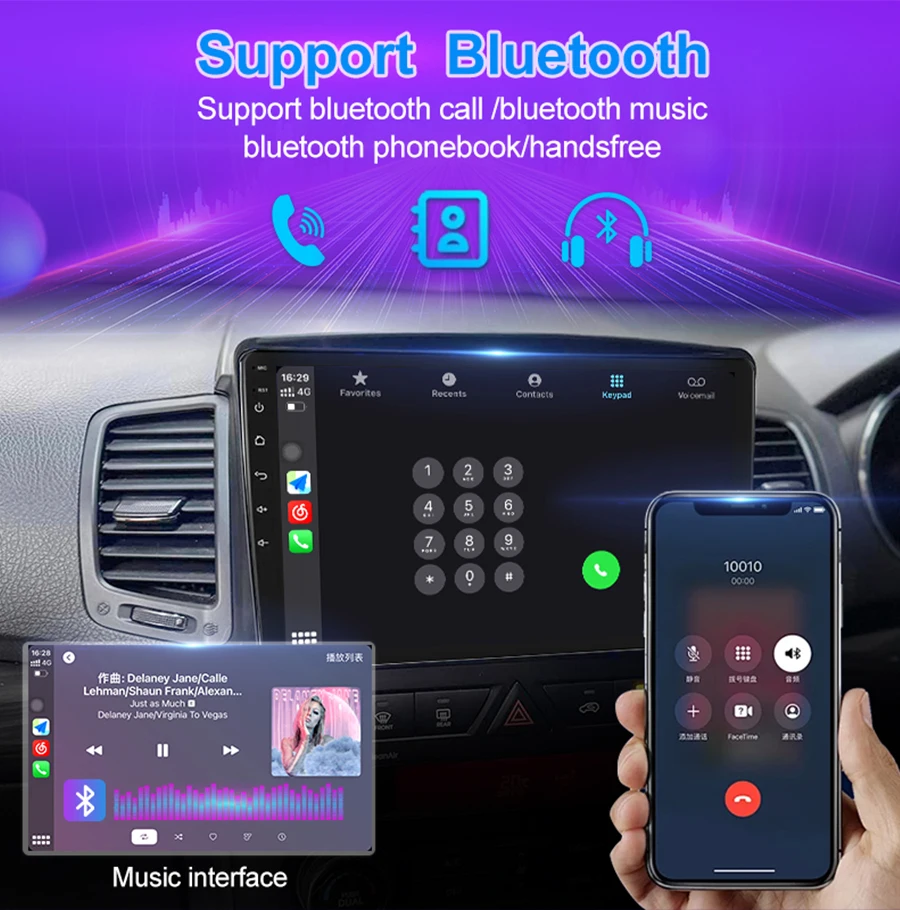 ل JAC Sunray 2011-2017 أندرويد 12 راديو السيارة الوسائط المتعددة مشغل فيديو GPS CarPlay 9 بوصة رأس الشاشة وحدة 2K QLED ستيريو