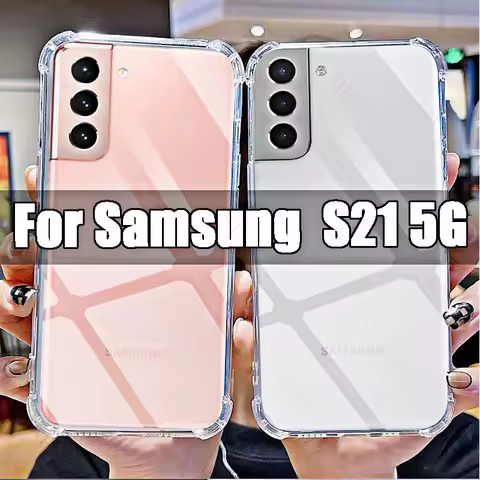 Phone Soft Case for Samsung Galaxy S21 5G TPU Transparent for Sumsung S 21 5g 6.2" SM-G991B Shockproof Anti-scratch Covers Shell