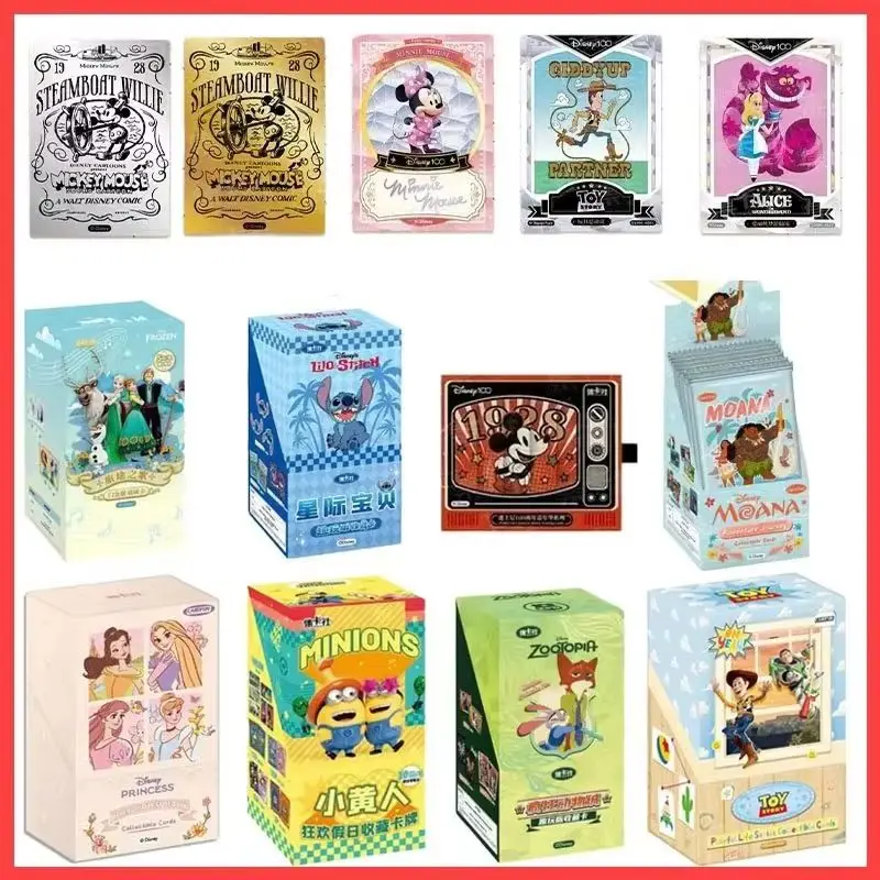 

Genuine Disney Card Anime gather100 week Carnival Series Cards Mickey Mouse Art Signature Animation Collection Cards Kids Gifts